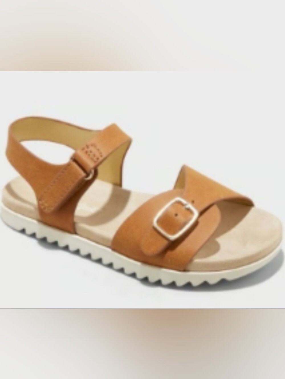 Toddler Girls Footbed Sandals Cognac, NWT, cat & Jack Size 9